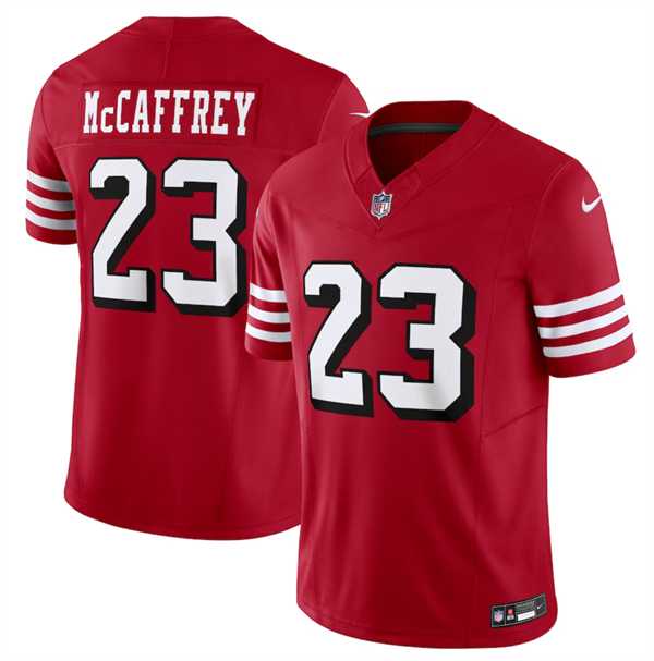 Men & Women & Youth San Francisco 49ers #23 Christian McCaffrey New Red 2023 F.U.S.E. Vapor Untouchable Limited Stitched Football Jersey